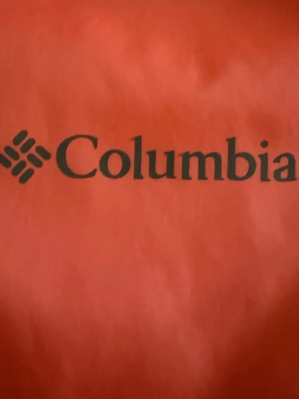 Columbia Full Zip, Hoodie Wind Breaker in Orange and Gray.